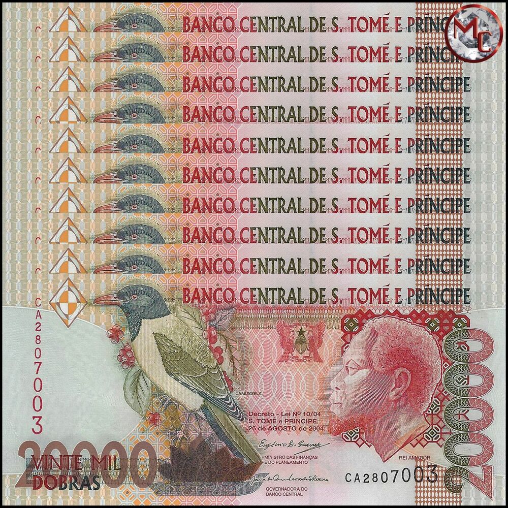 Saint Thomas and Prince - 20.000 Dobras 2004 - Pick- 67c / B305c - Set 10 PCS