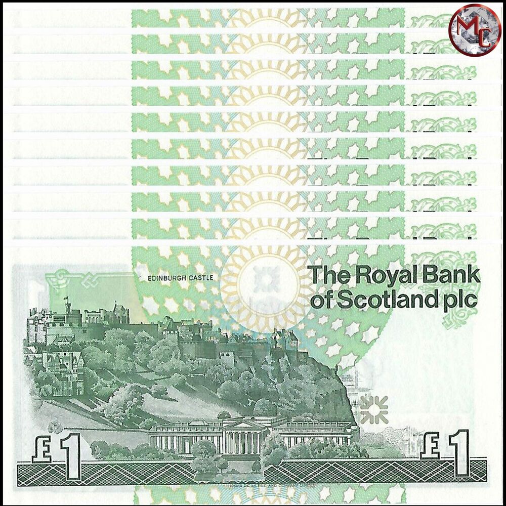 Scotland - 1 Pound 2001 - Pick- 351e - Set 10 PCS - 