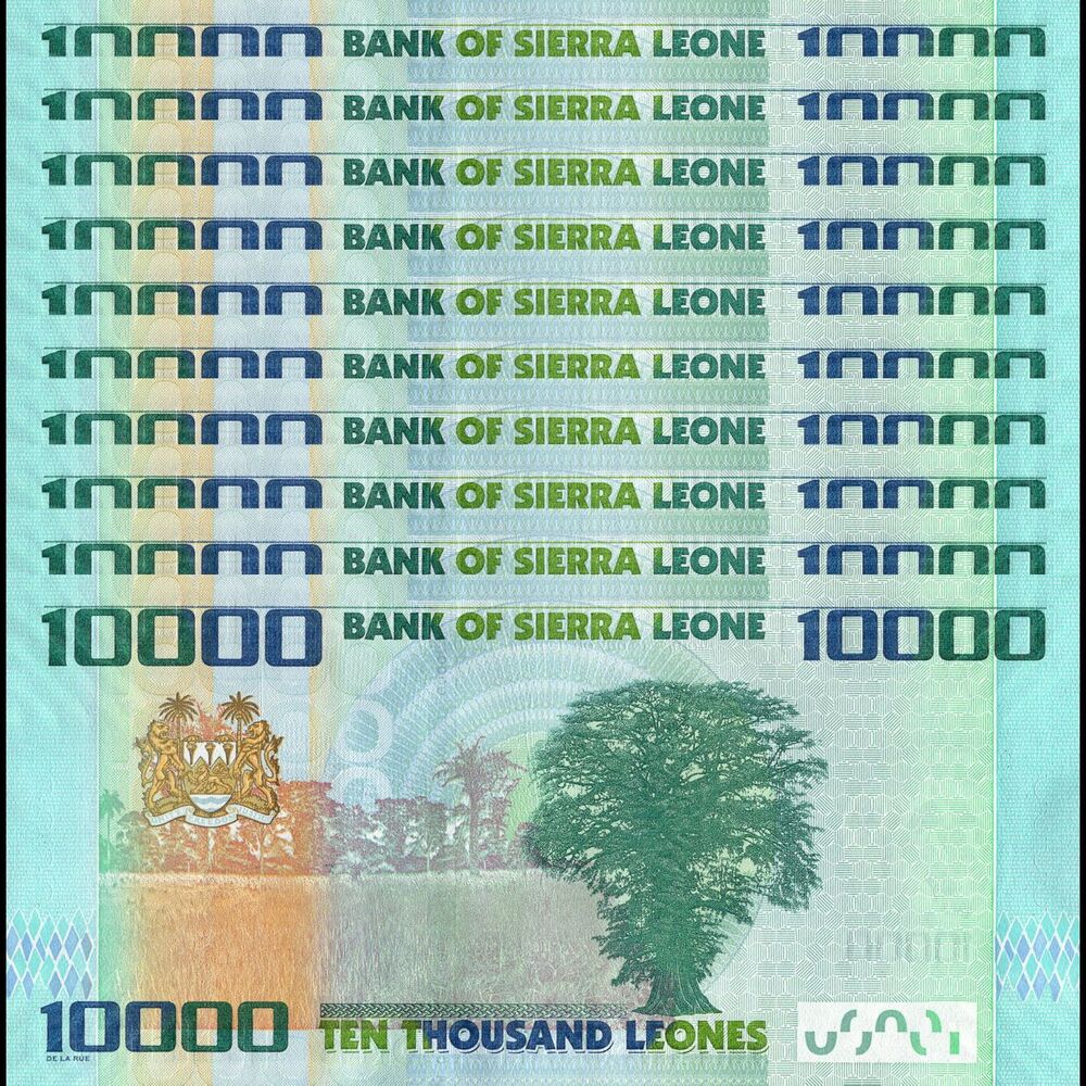 Sierra Leone - 10.000 Leones 2021 - Pick- NEW / B128f - Set 10 PCS