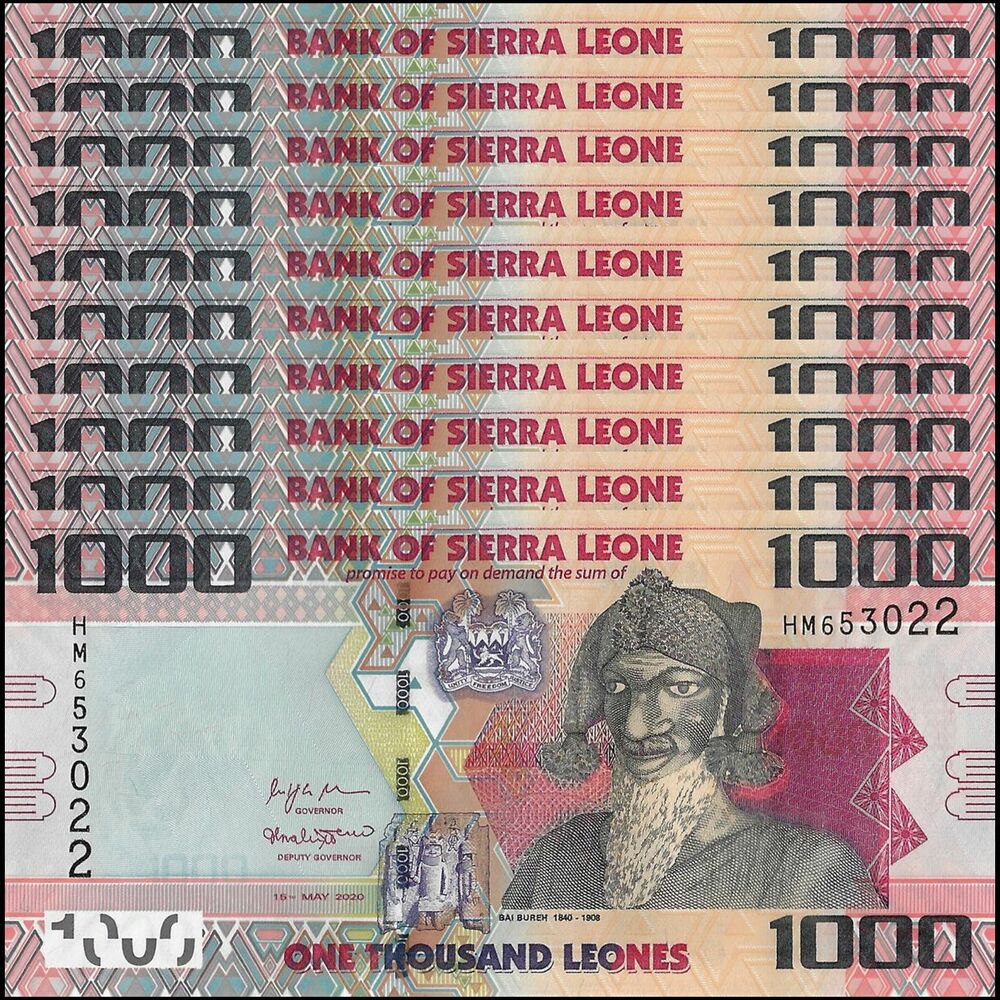 Sierra Leone - 1000 Leones 2020 - Pick- NEW / B125e - Set 10 PCS