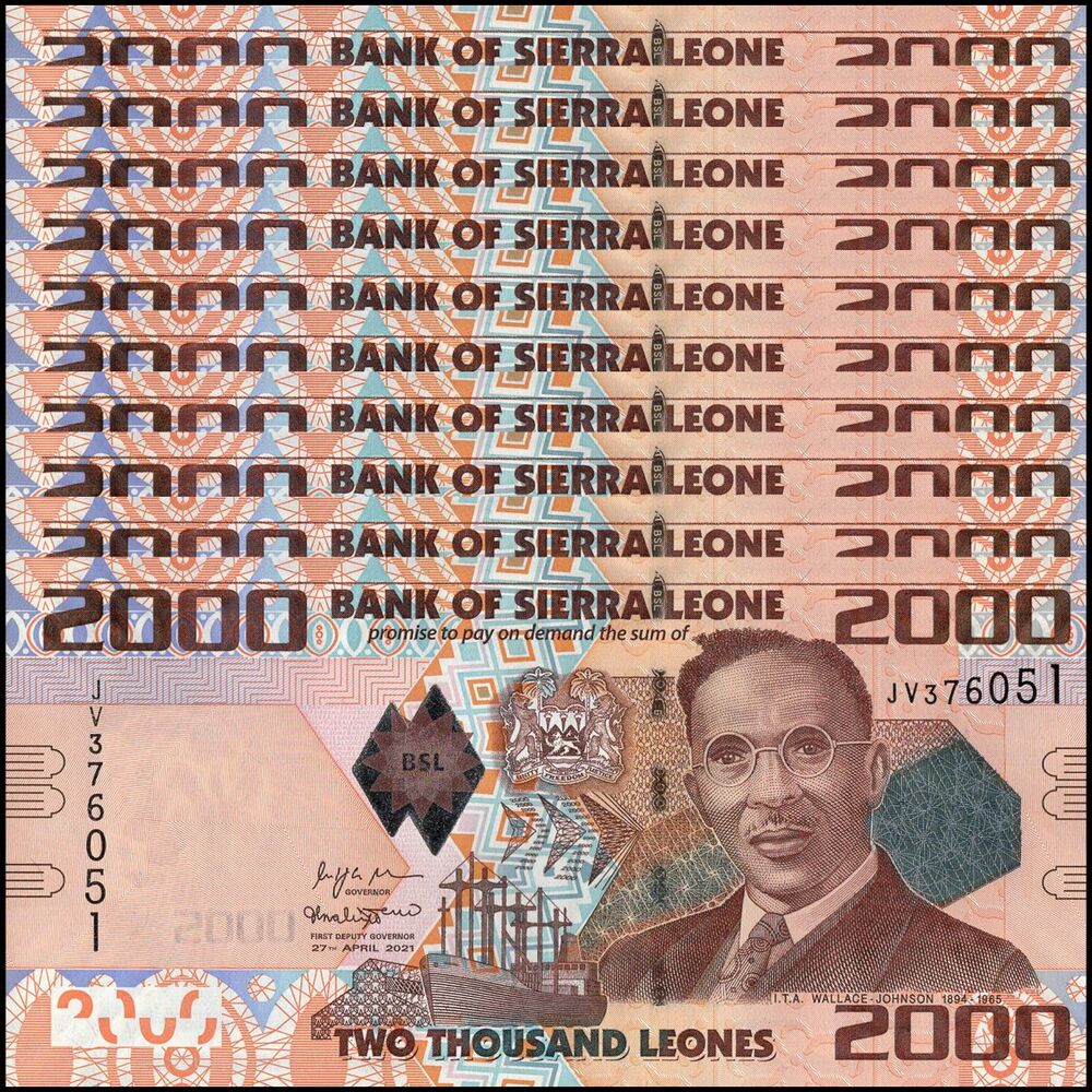 Sierra Leone - 2000 Leones 2021 - Pick- NEW / B126e - Set 10 PCS