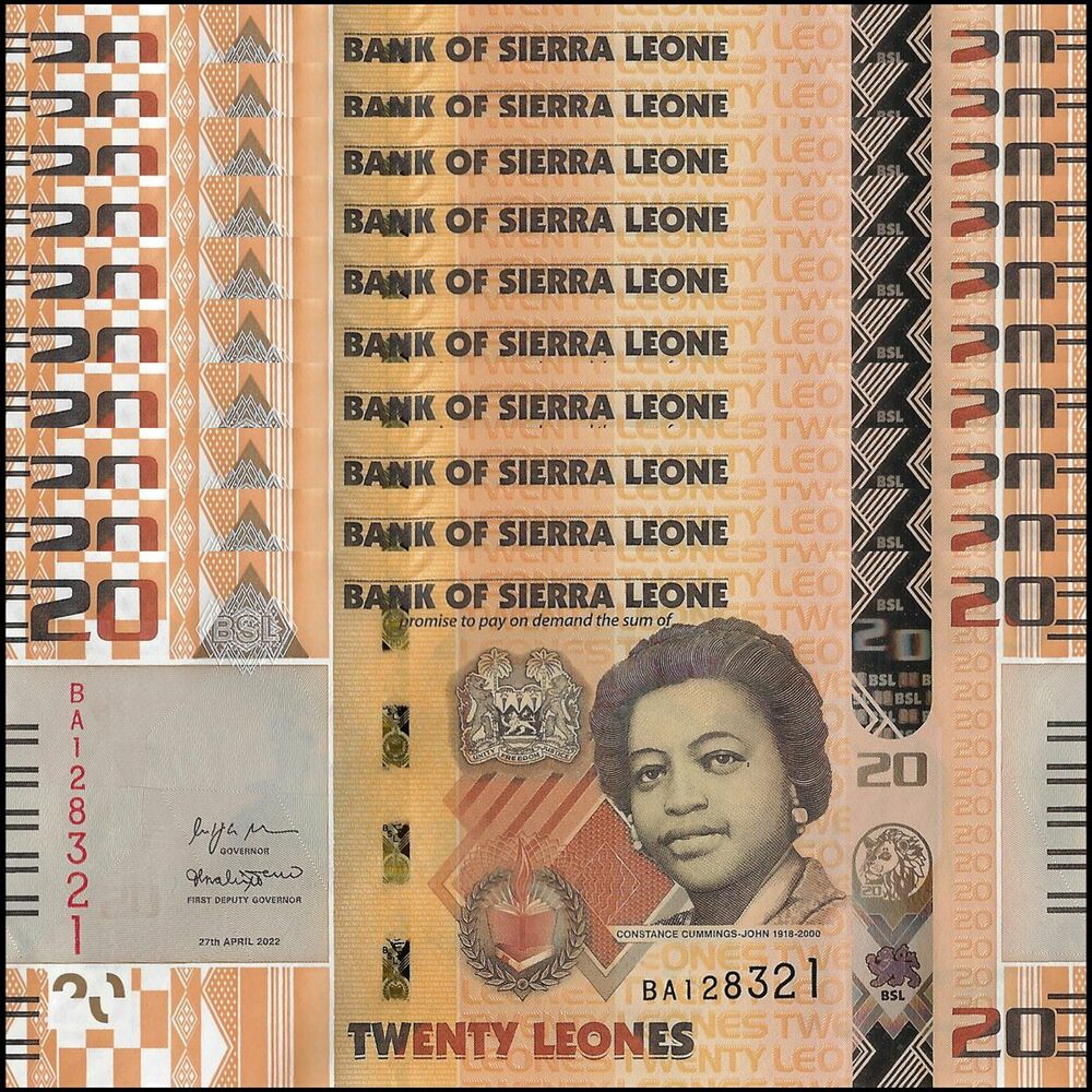 Sierra Leone - 20 Leones 2022 - Pick- NEW / B133 - Set 10 PCS