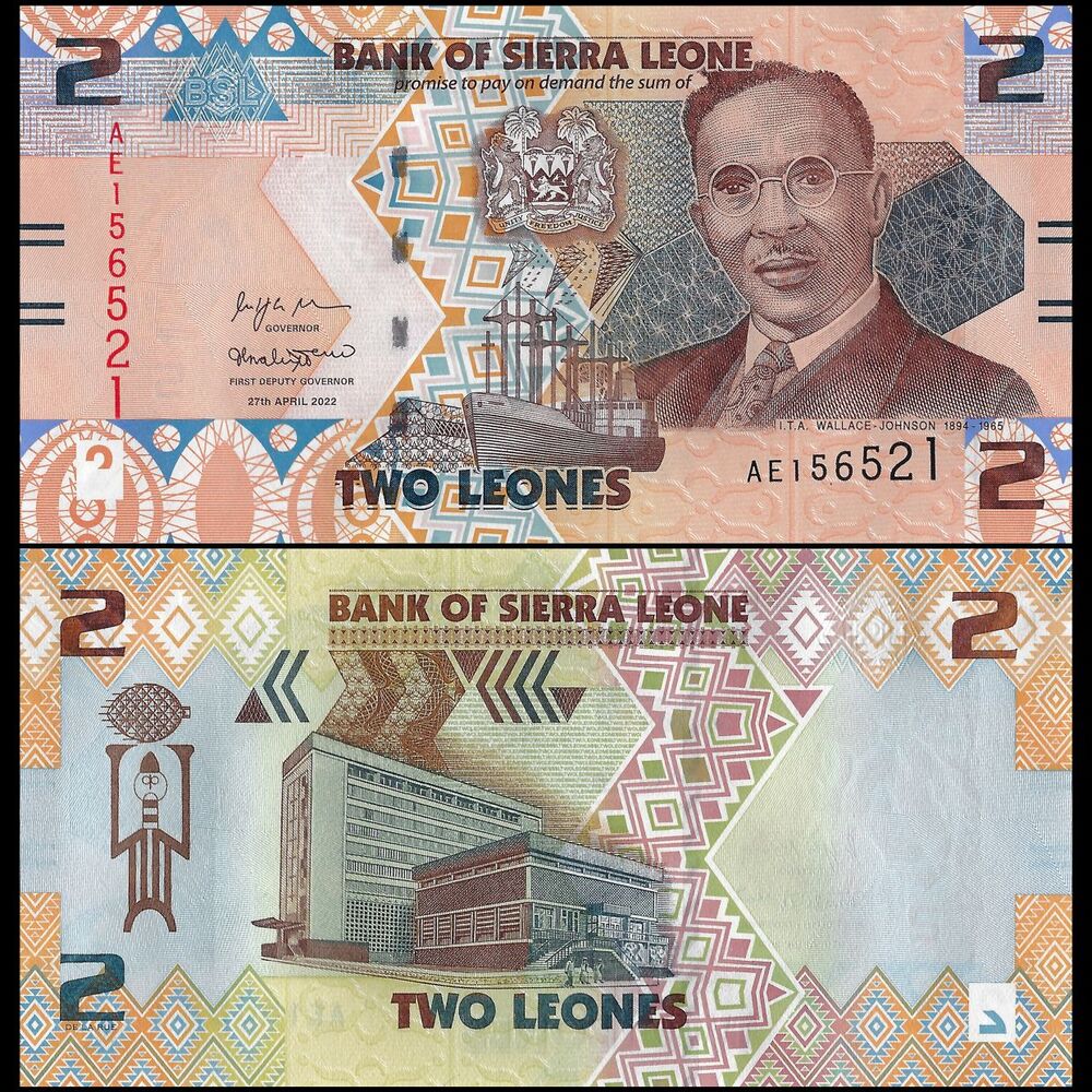 Sierra Leone - 2 Leones 2022 - Pick- NEW / B130 - Set 10 PCS