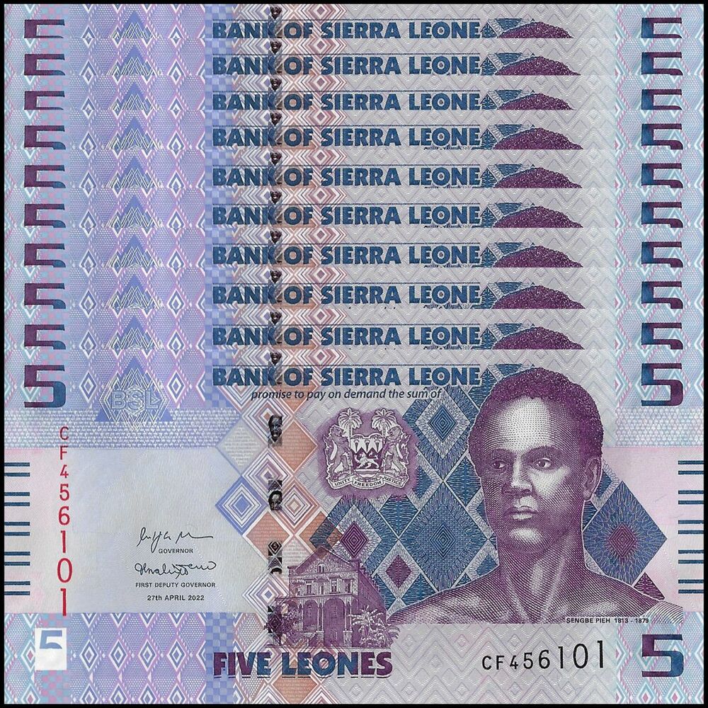 Sierra Leone - 5 Leones 2022 - Pick- NEW / B131 - Set 10 PCS