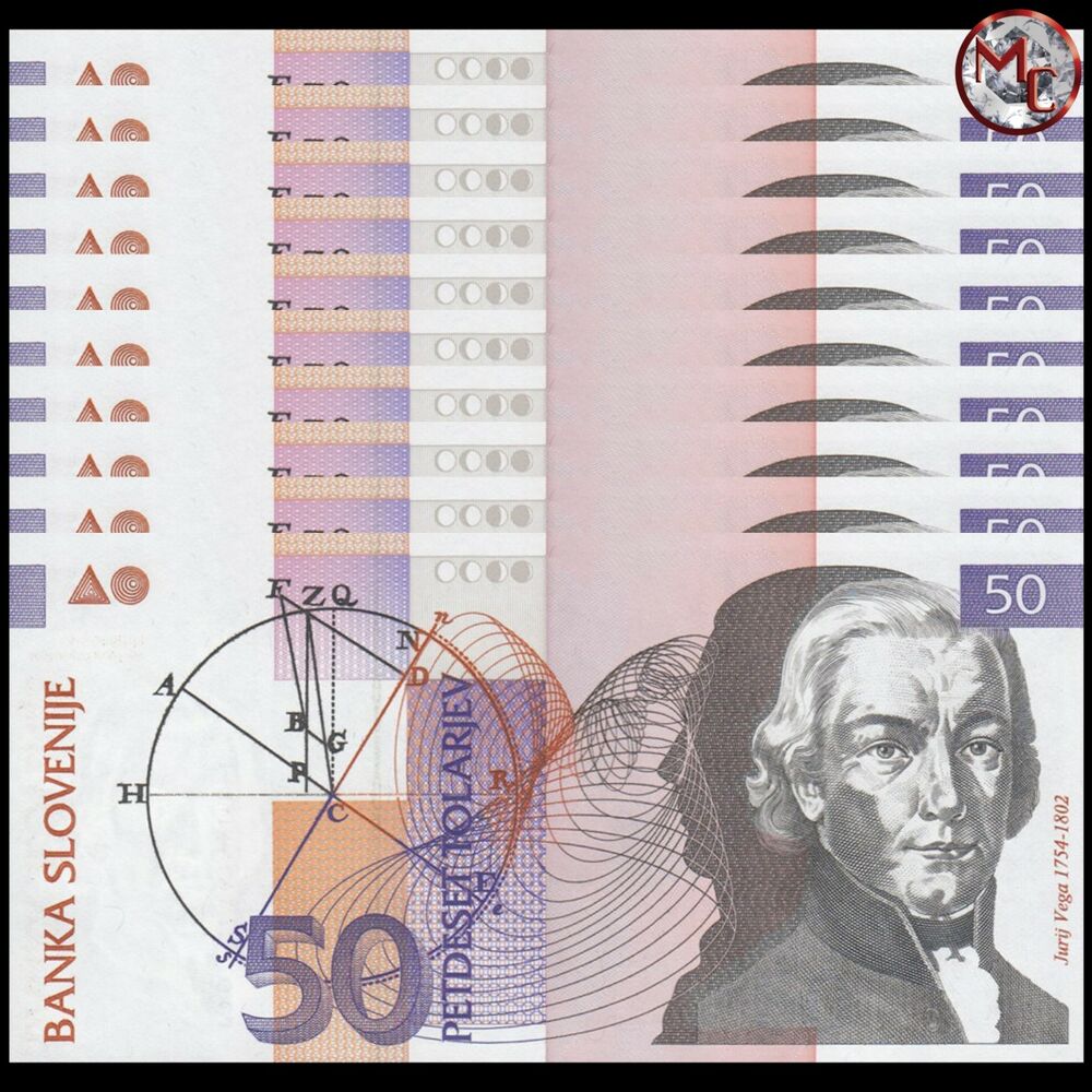 Slovenia - 50 Tolarjev 1992 - Pick- 13a - Set 10 PCS