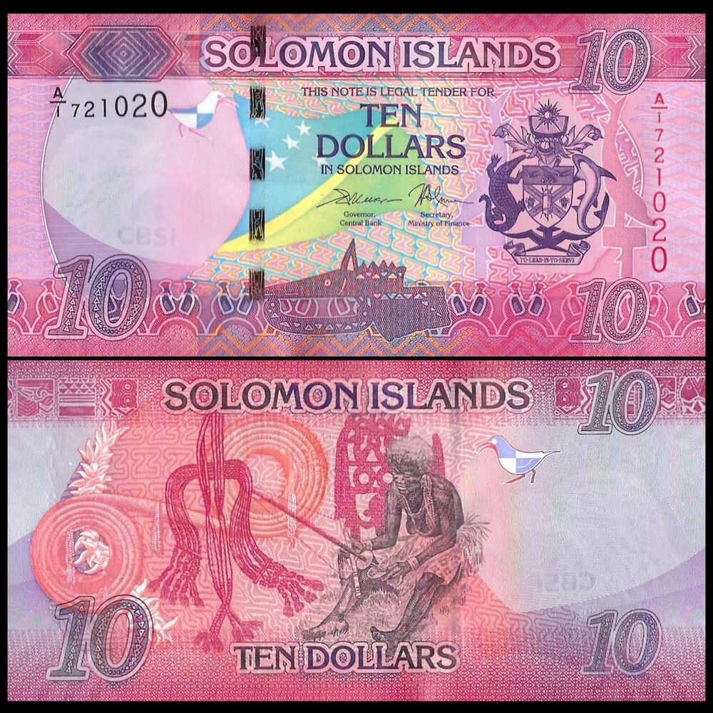 Solomon Islands -  10 Dollars 2017 - Pick # 33 - Set 10 PCS