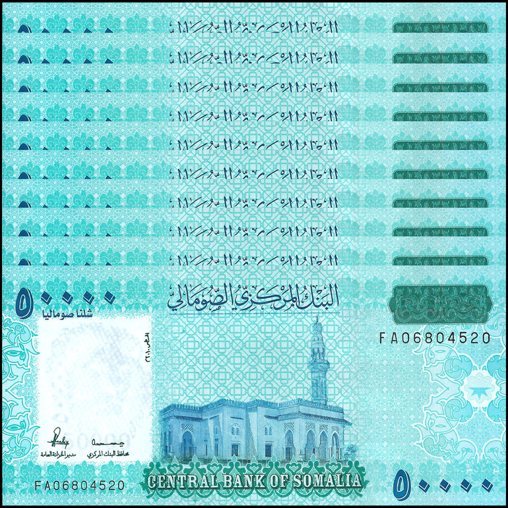 Somalia - 50.000 Shillin 2010 - Pick- 43a / B322a - Set 10 PCS