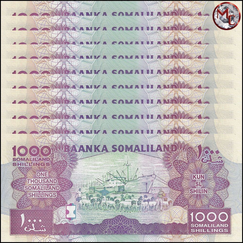 Somaliland - 1000 Shillings 2014 - Pick- 20c - Set 10 PSC