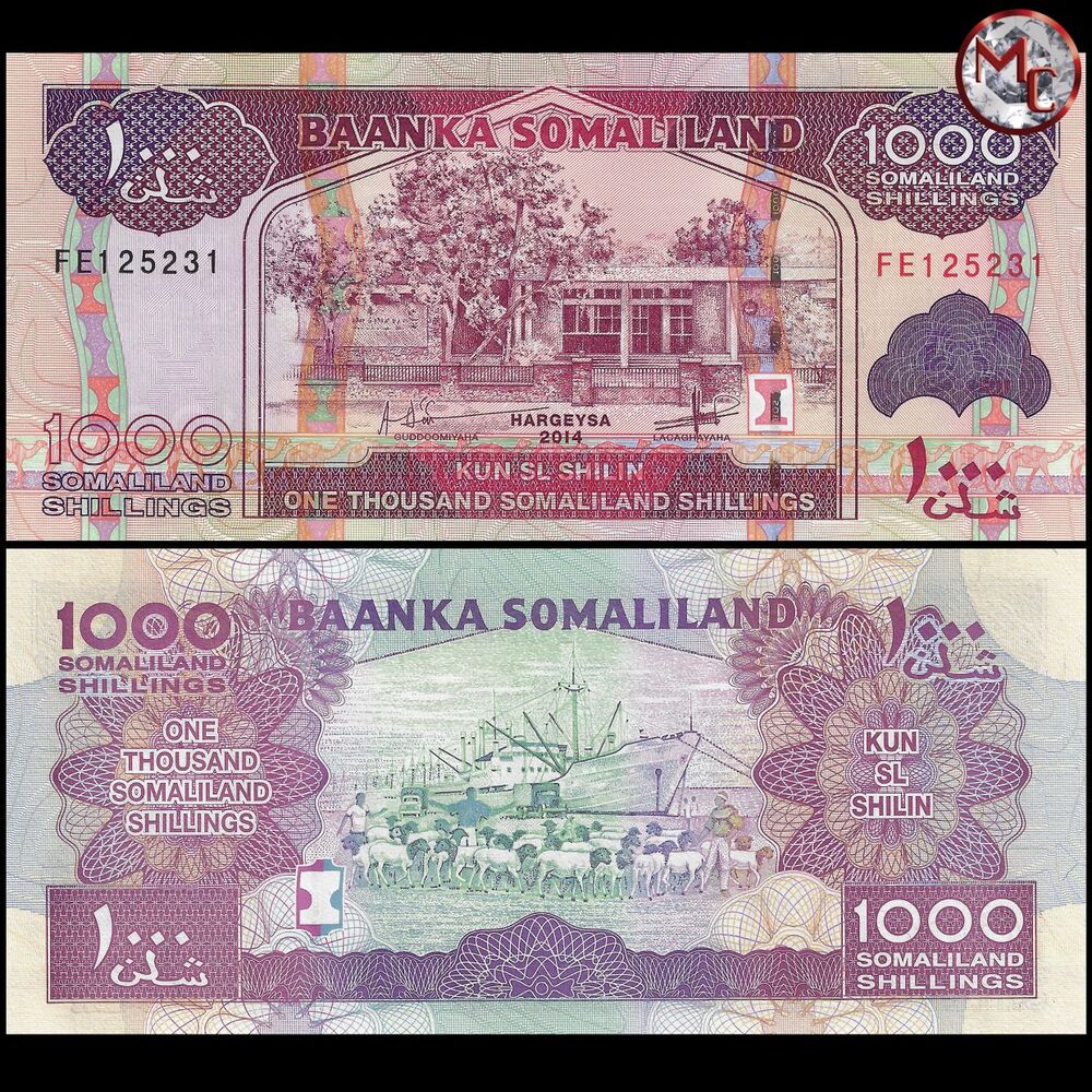 Somaliland - 1000 Shillings 2014 - Pick- 20c - Set 10 PSC