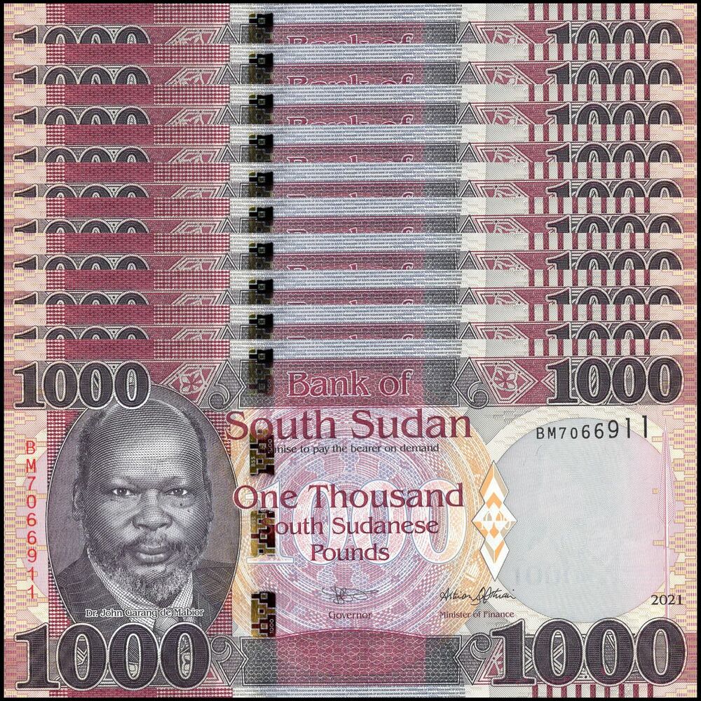 South Sudan - 1000 Pounds 2021 - Pick- NEW / B117b - Set 10 PCS