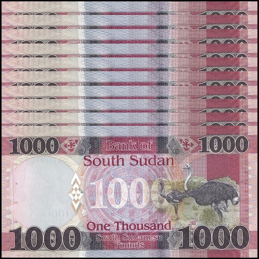 South Sudan - 1000 Pounds 2021 - Pick- NEW / B117b - Set 10 PCS
