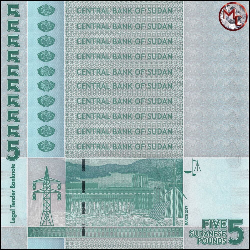 Sudan - 5 Pounds 2017 - Pick- 72d / B408d - Set 10 PCS