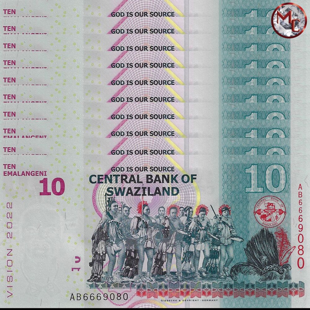 Swaziland - 10 Emalangeni 2015 - Pick- 41 / B236 - Set 10 PCS