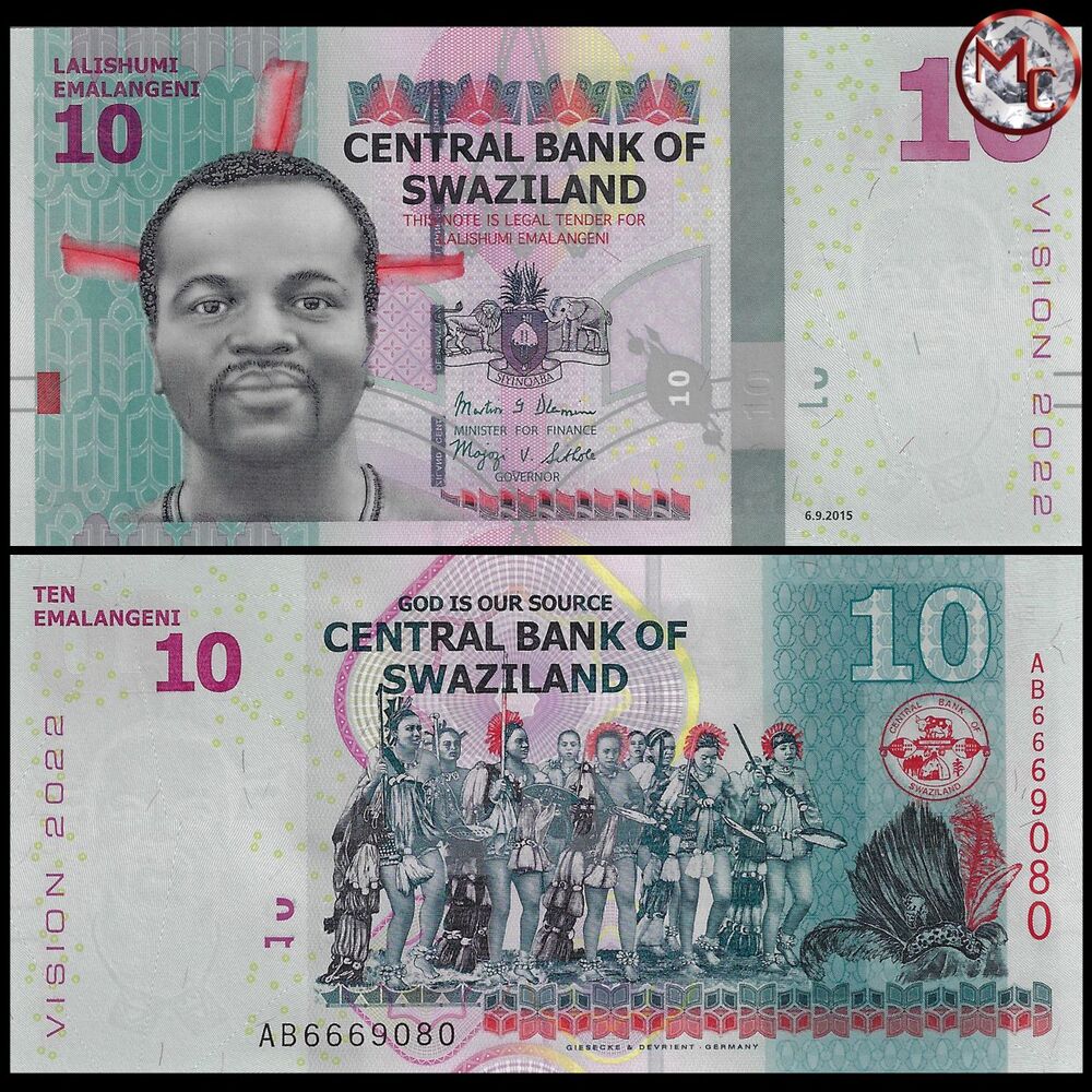 Swaziland - 10 Emalangeni 2015 - Pick- 41 / B236 - Bundle 100 PCS 