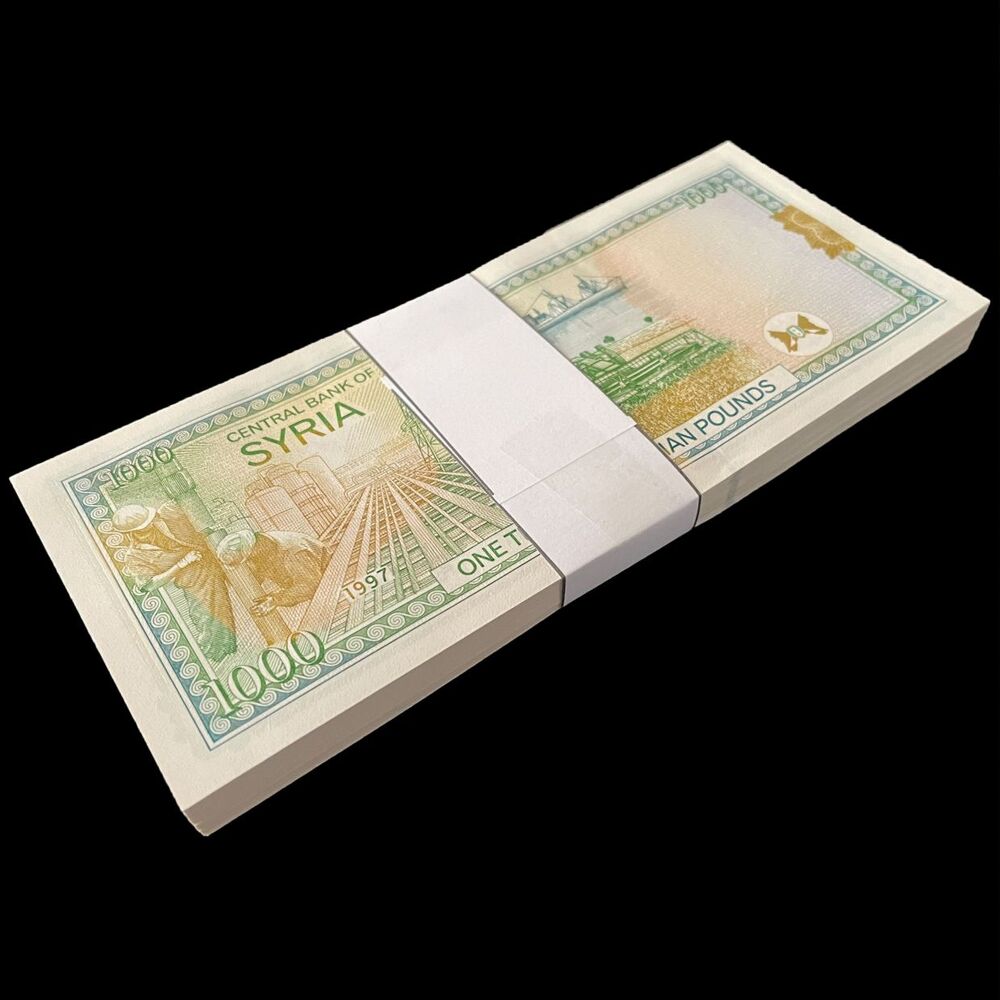 Syria - 1000 Pounds 1997 - Pick- 111b / B626c - Bundle 100 PCS