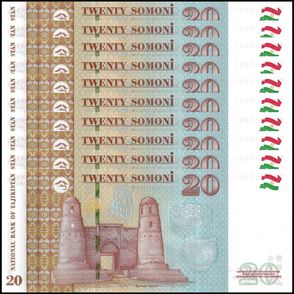 Tajikistan - 20 Somoni 2021 - Pick- 25d / B218b - Set 10 PCS