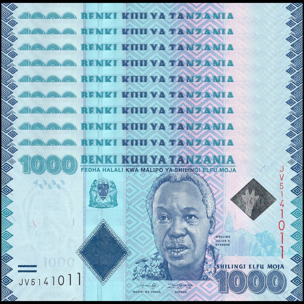 Tanzania - 1000 Shillings 2019 - Pick- 41c / B140c - Set 10 PCS