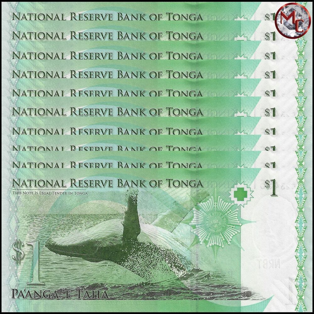 Tonga - 1 Pa'anga 2014 - Pick- 37 / B212b - Set 10 PCS