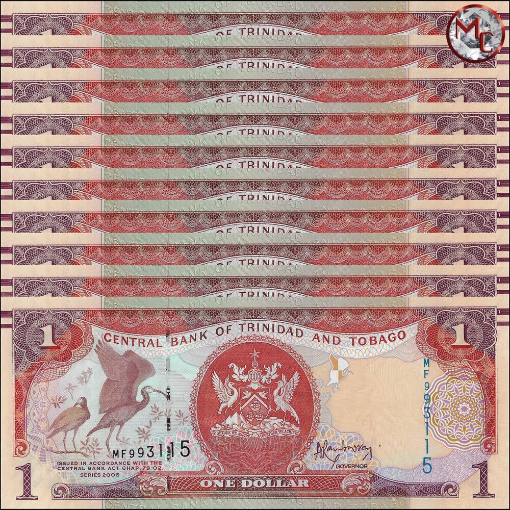 Trinidad and Tobago - 1 Dollar 2013 - Pick- 46A / B228a - Set 10 PCS