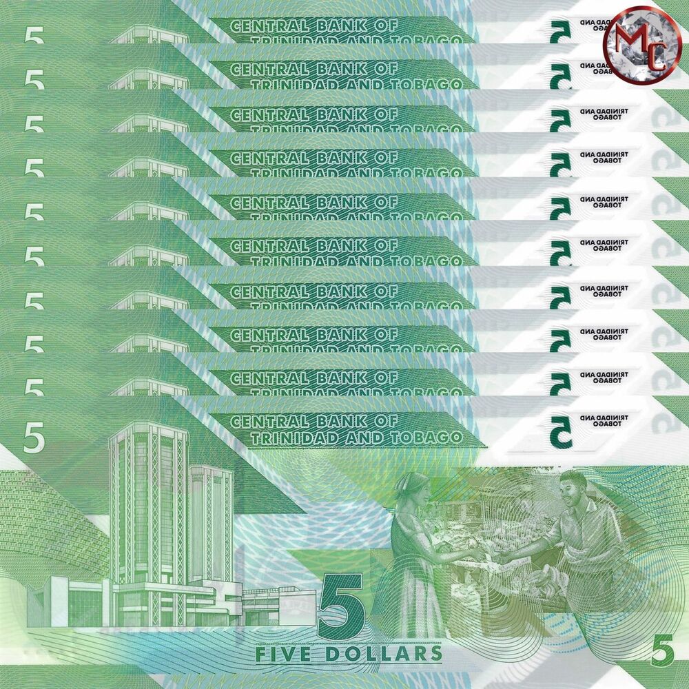 Trinidad and Tobago - 5 Dollars 2020 - Pick- NEW / B237 - Set 10 PCS