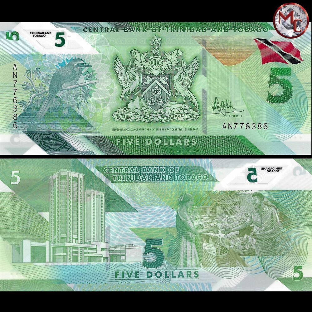 Trinidad and Tobago - 5 Dollars 2020 - Pick- NEW / B237 - Set 10 PCS