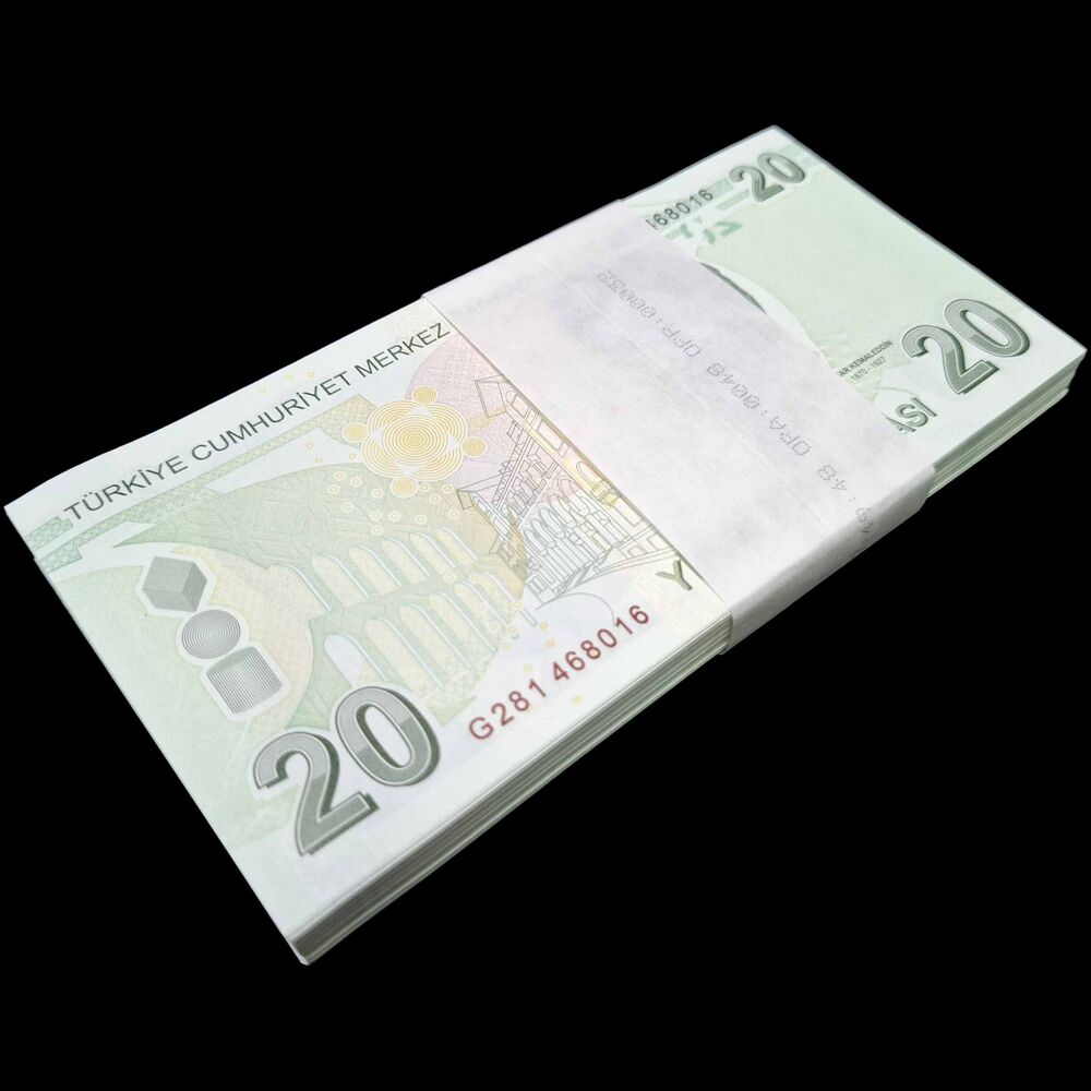 Turkey -  20 Lirasi 2009 - Pick # 224f - Bundle 100 PCS