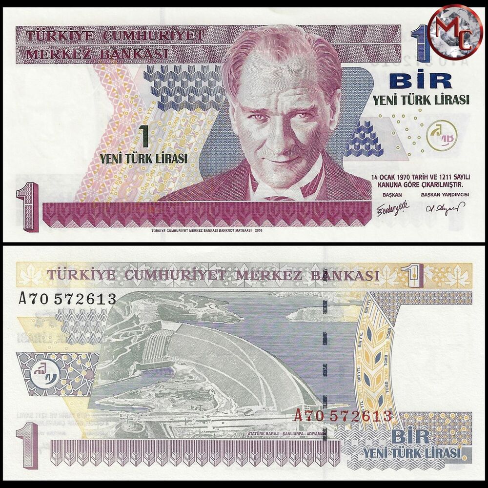 Turkey - 1 New Lira 2005 - Pick- 216 / B294 - Set 10 PCS