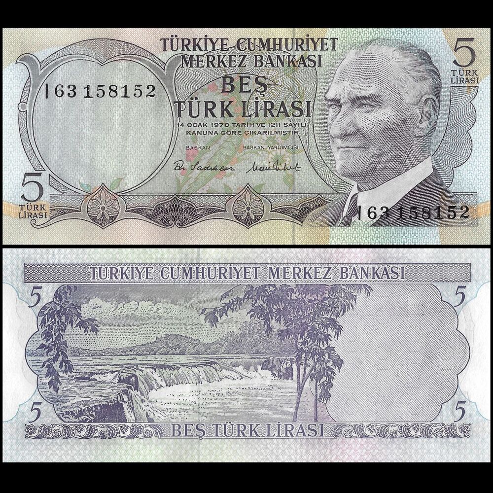 Turkey - 5 Lira 1976 - Pick- 185 - Set 10 PCS