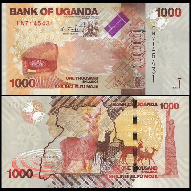 Uganda - 1000 Shillings 2022 - Pick- NEW / B154g - Set 10 PCS