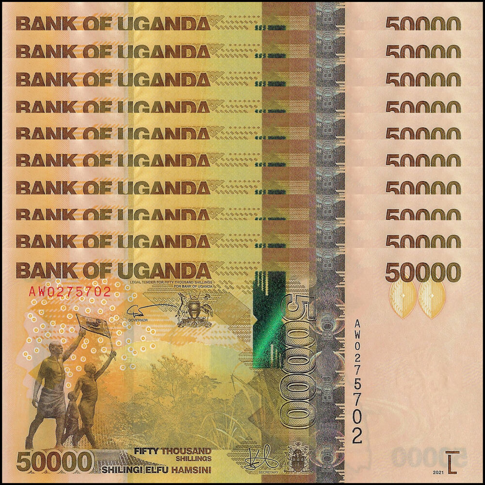 Uganda - 50.000 Shillings 2021 - Pick- NEW / B159e - Set 10 PCS