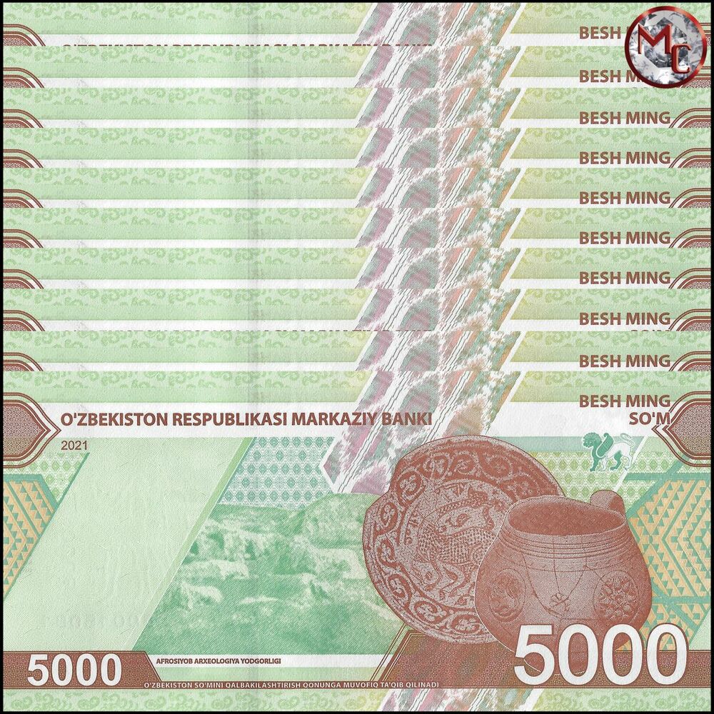 Uzbekistan - 5000 Sum 2021 - Pick- NEW / B218a - Set 10 PCS