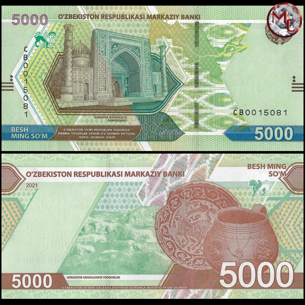 Uzbekistan - 5000 Sum 2021 - Pick- NEW / B218a - Set 10 PCS