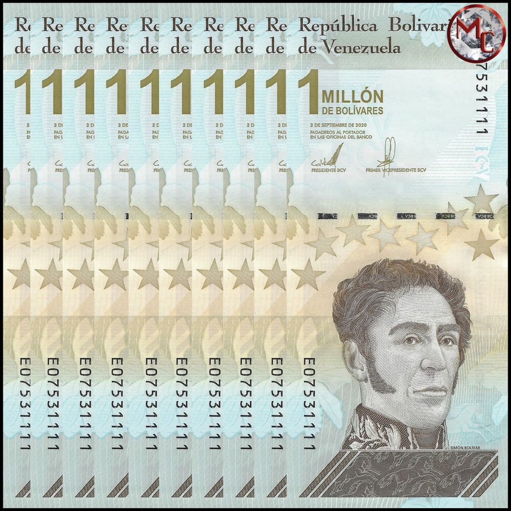 Venezuela - 1.000.000 Bolivares 2021 - Pick- NEW / B384 - Set 10 PCS