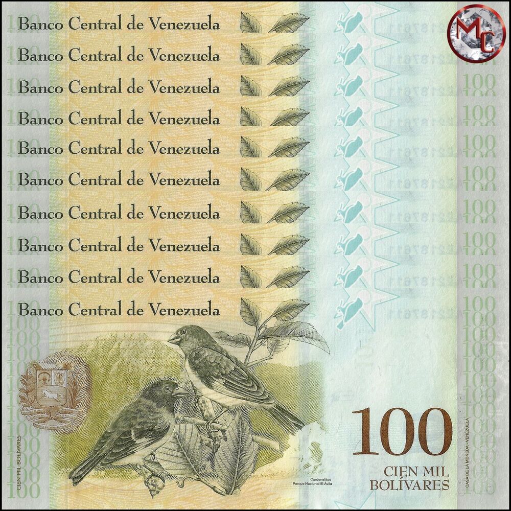 Venezuela - 100.000 Bolivares 2017 - Pick- 100a / B370a - Set 10 PCS