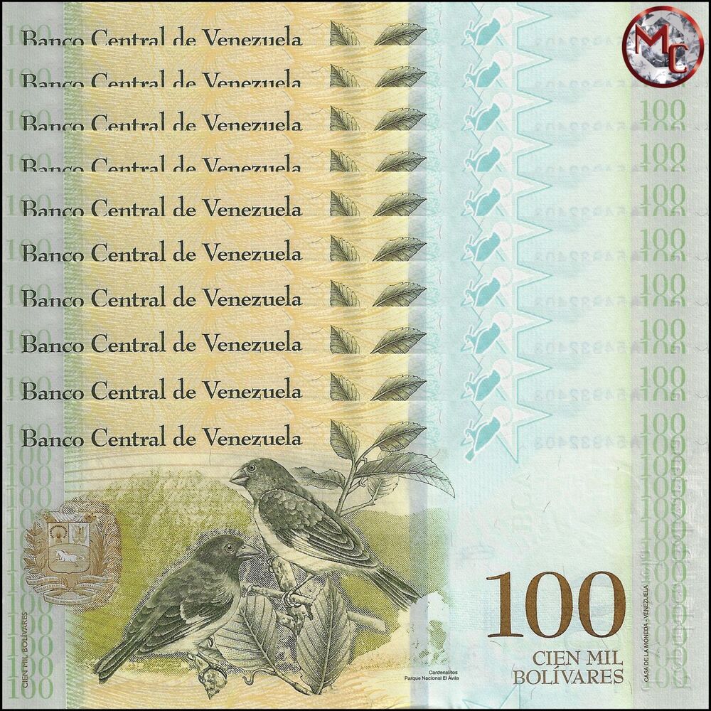 Venezuela - 100.000 Bolivares 2017 - Pick- 100b / B370b - Set 10 PCS