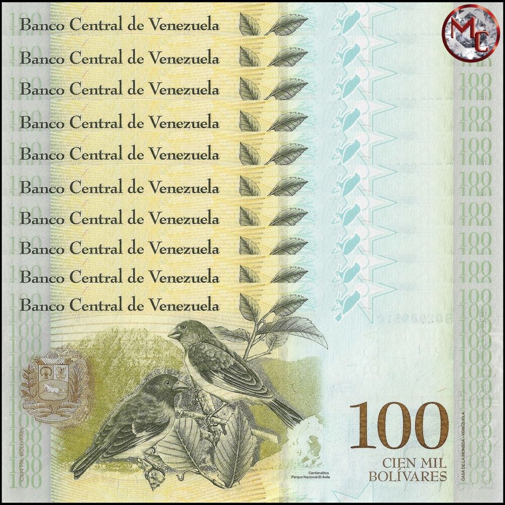 Venezuela - 100.000 Bolivares 2017 - Pick- 100c / B370c - Set 10 PCS