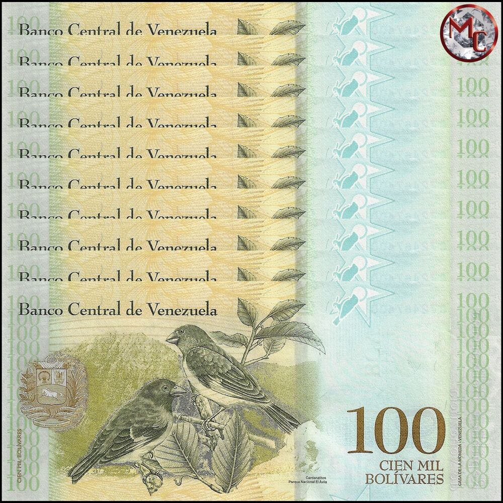 Venezuela - 100.000 Bolivares 2017 - Pick- 100d / B370d - Set 10 PCS
