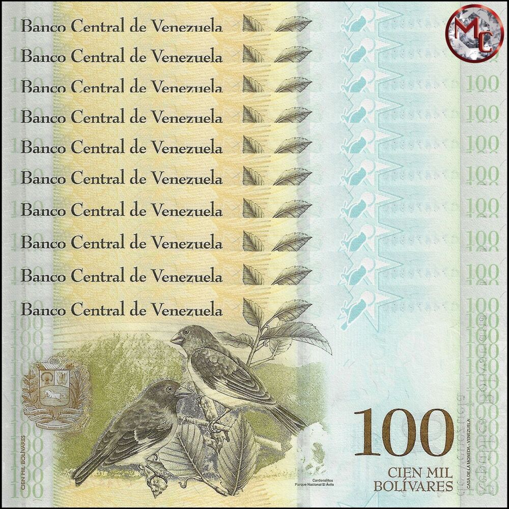 Venezuela - 100.000 Bolivares 2017 - Pick- 100e / B370e - Set 10 PCS