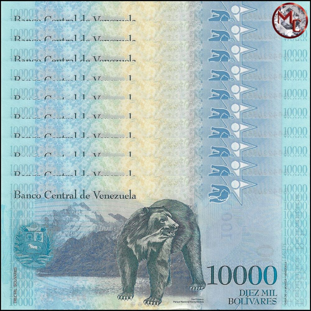 Venezuela - 10.000 Bolivares 2017 - Pick- 98b / B368b - Set 10 PCS