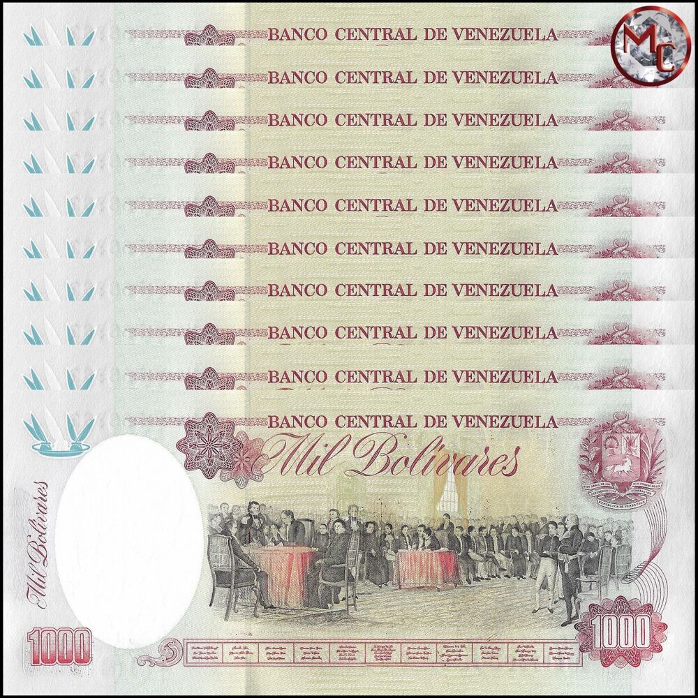 Venezuela - 1000 Bolivares 1998 - Pick- 76b / B344b - Set 10 PCS