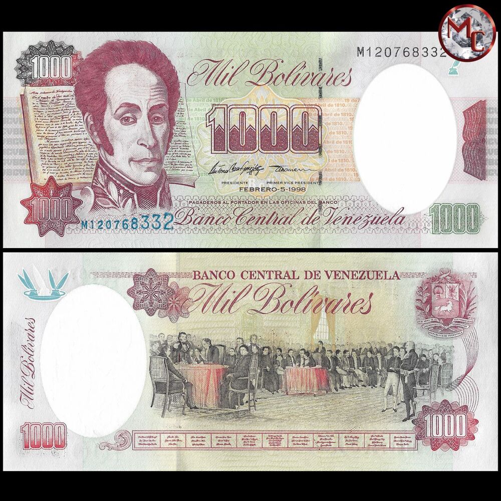 Venezuela - 1000 Bolivares 1998 - Pick- 76b / B344b - Set 10 PCS