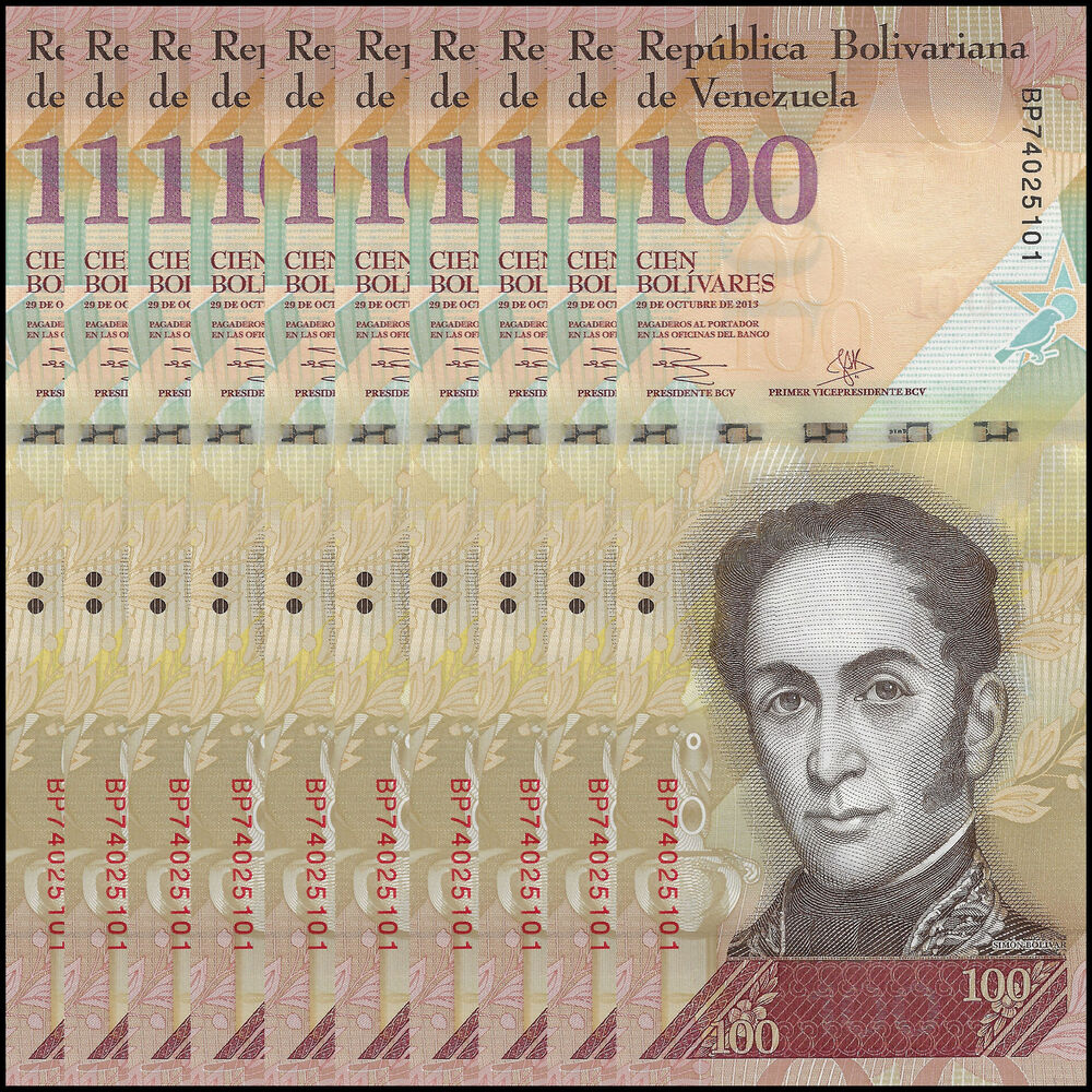 Venezuela - 100 Bolivares 2013 - Pick- 93h / B363h - Set 10 PCS