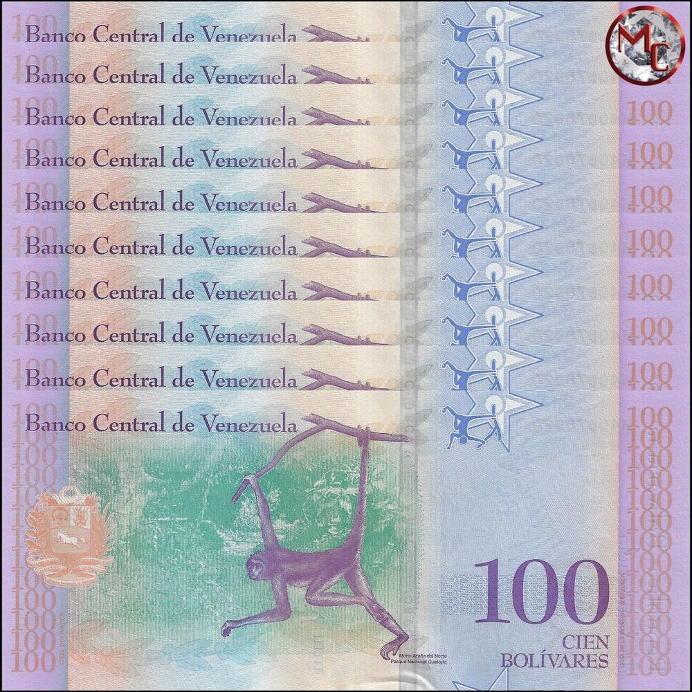 Venezuela - 100 Bolivares 2018 - Pick- 106 / B376 - Set 10 PCS