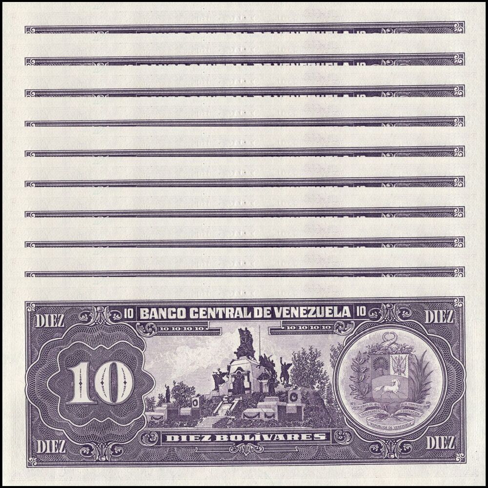 Venezuela - 10 Bolivares 1995 - Pick- 61 / B325d - Set 10 PCS