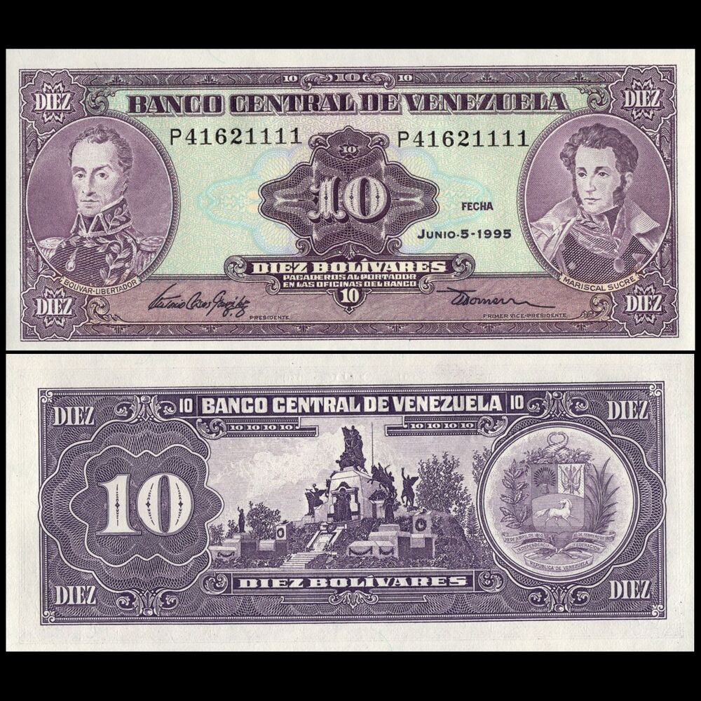 Venezuela - 10 Bolivares 1995 - Pick- 61 / B325d - Set 10 PCS