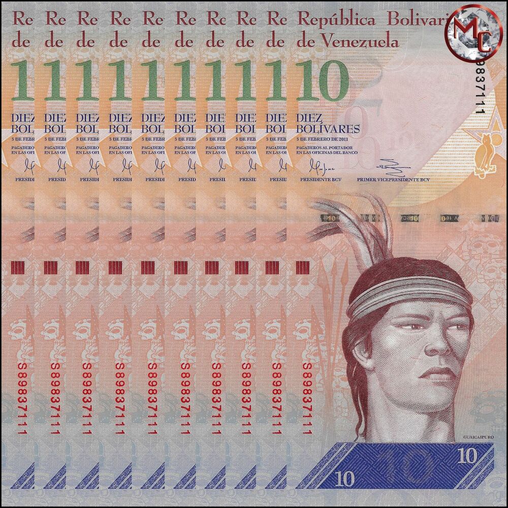 Venezuela - 10 Bolivares 2011 - Pick- 90c / B360c - Set 10 PCS