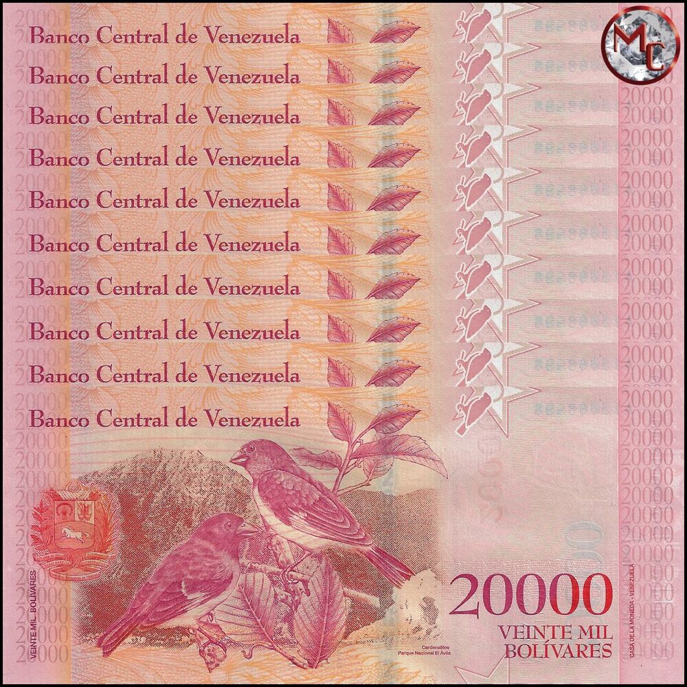 Venezuela - 20.000 Bolivares 2016 - Pick- 99a / B369a - Set 10 PCS