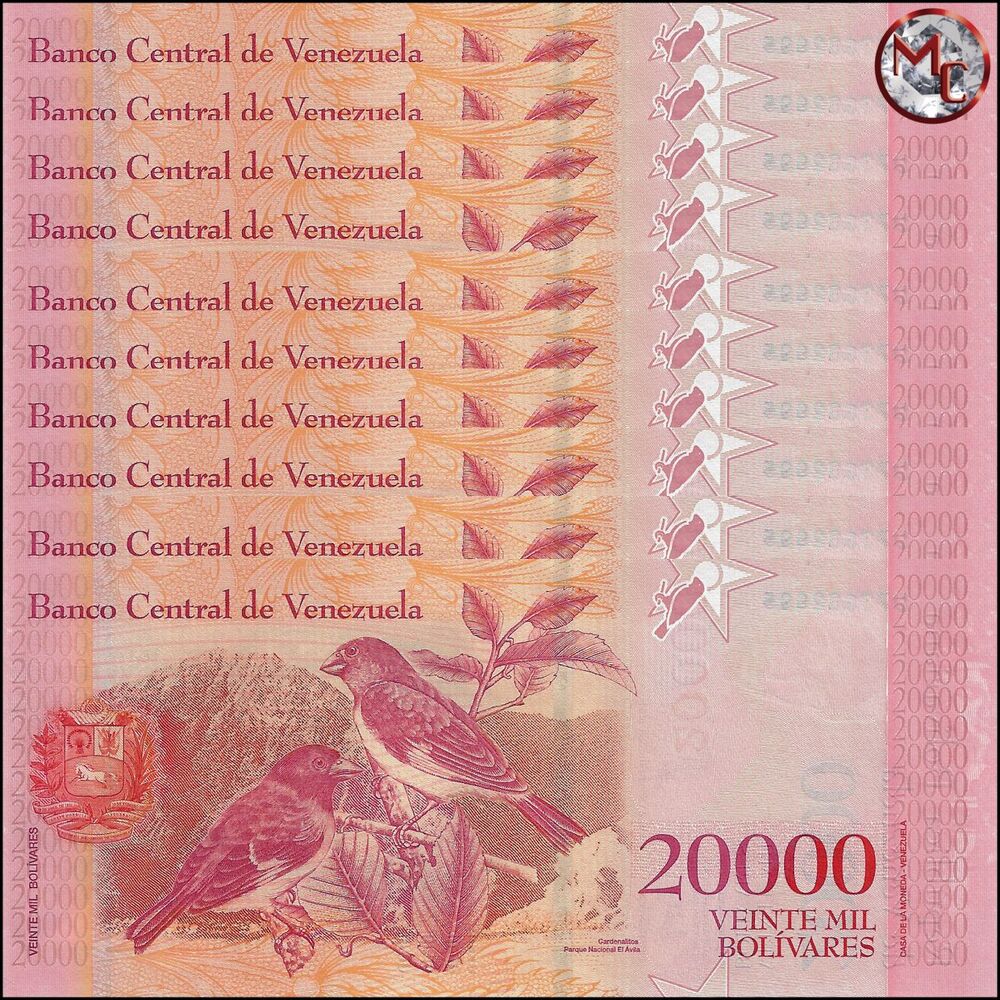 Venezuela - 20.000 Bolivares 2017 - Pick- 99c / B369c - Set 10 PCS