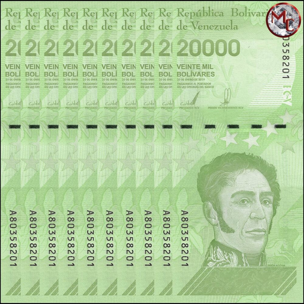 Venezuela - 20.000 Bolivares 2020 - Pick- NEW / B380b - Set 10 PCS
