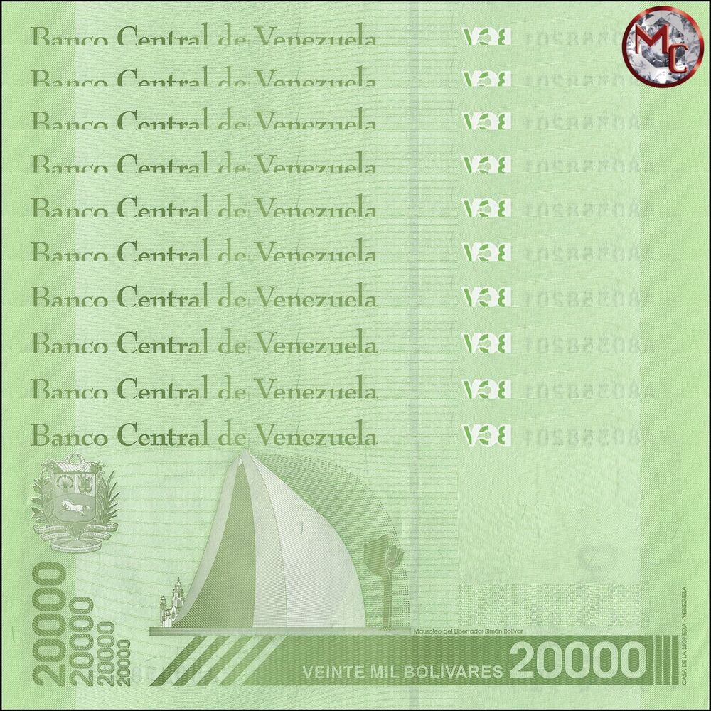 Venezuela - 20.000 Bolivares 2020 - Pick- NEW / B380b - Set 10 PCS